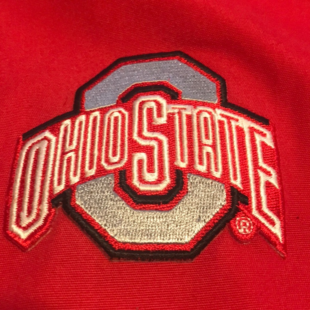 Ohio State Scarlet Red, Two-Pocket Scrub Top